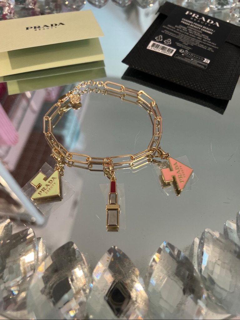 Prada Gold-Tone Set Of 3 Charms 60$